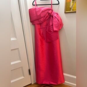 Carolina Herrera Blush Satin Gown